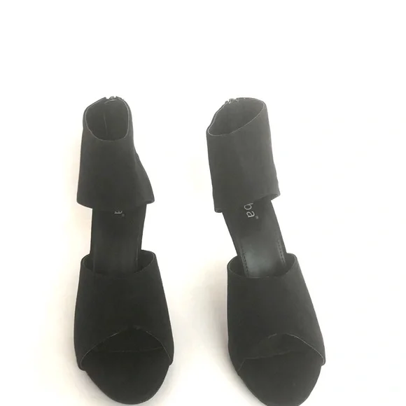 Diba Womens Sandals Size 8 Black Heeled - Picture 4 of 6